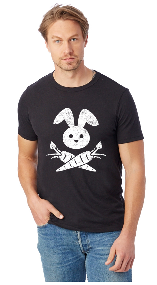 Bunny Cross-Carrots Unisex T-Shirt by Compassionate Closet