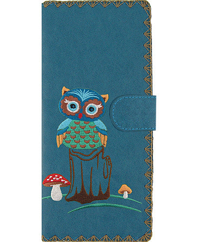 Owl Cell Phone Wallet by Lavishy Blue